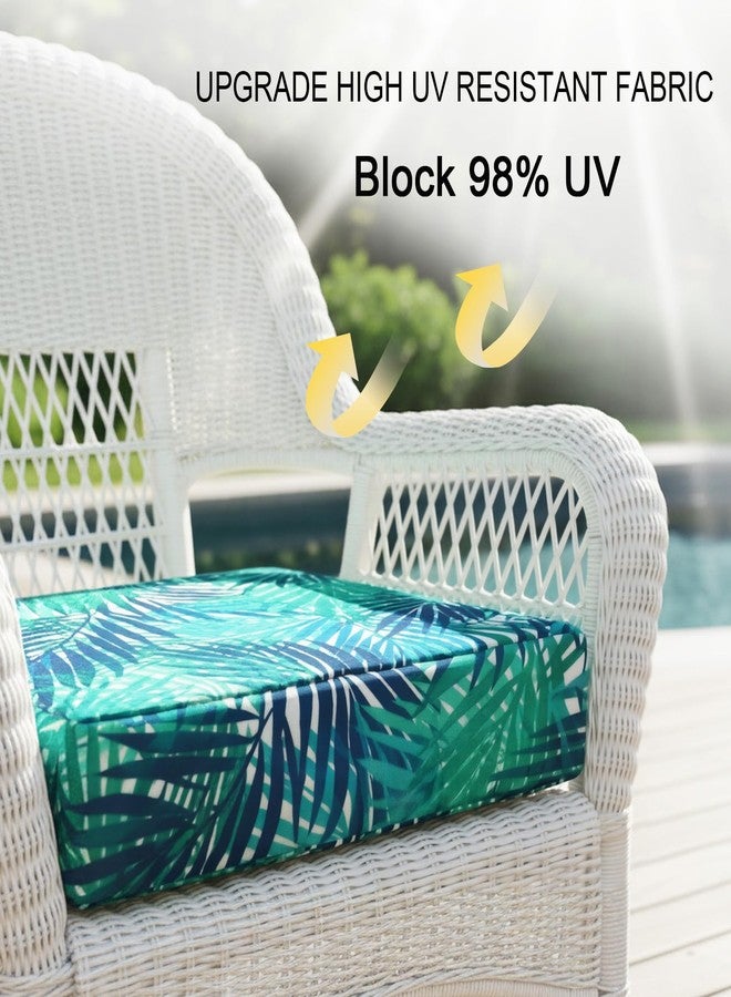 NettyPro أغطية وسائد خارجية مقاومة للماء من نيتي برو، عبوة من 4 قطع، أغطية وسائد مقاعد كراسي الفناء مع سحاب ورباط، 20 × 20 × 2 بوصة، غطاء بديل فقط - Image 4