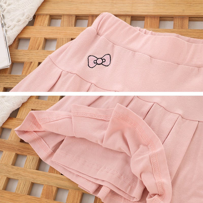 2025 childrens clothing summer new girls pleated skirt skirt JK skirt anti-light skirt cross-border foreign trade a generation of hair White  - Image 5
