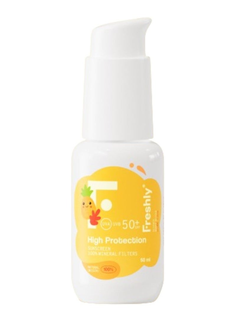 فريشلي واقي شمس فريشلي كيدز بروتكشن SPF50+ 100% فلاتر معدنية 50 مل - Image 1