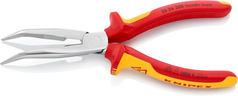 Knipex VDE Snipe Nose Side-Cutting Pliers - 200mm - Image 3