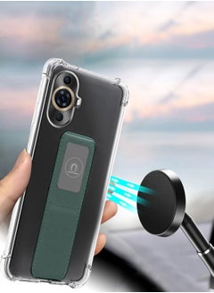 Techie Shockproof Airbag Hand Grip Clear Magnetic Absorption Holder Case Cover For  Huawei Nova 11  - Image 5