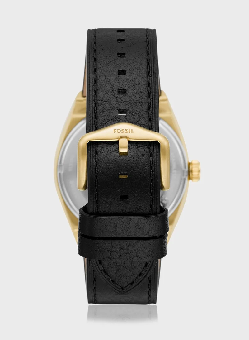 FOSSIL Automatic Black Eco Leather Watch