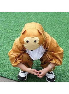 Brain Giggles Brain Giggles Monkey Animal Plush Costume Design Carnival Party Jumpsuit for Kids Boys and Girls Medium  - Image 3