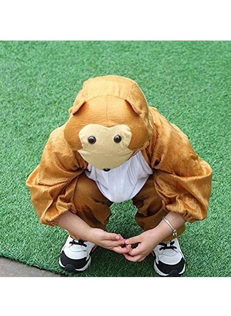 Brain Giggles Brain Giggles Monkey Animal Plush Costume Design Carnival Party Jumpsuit for Kids Boys and Girls Medium  - Image 3