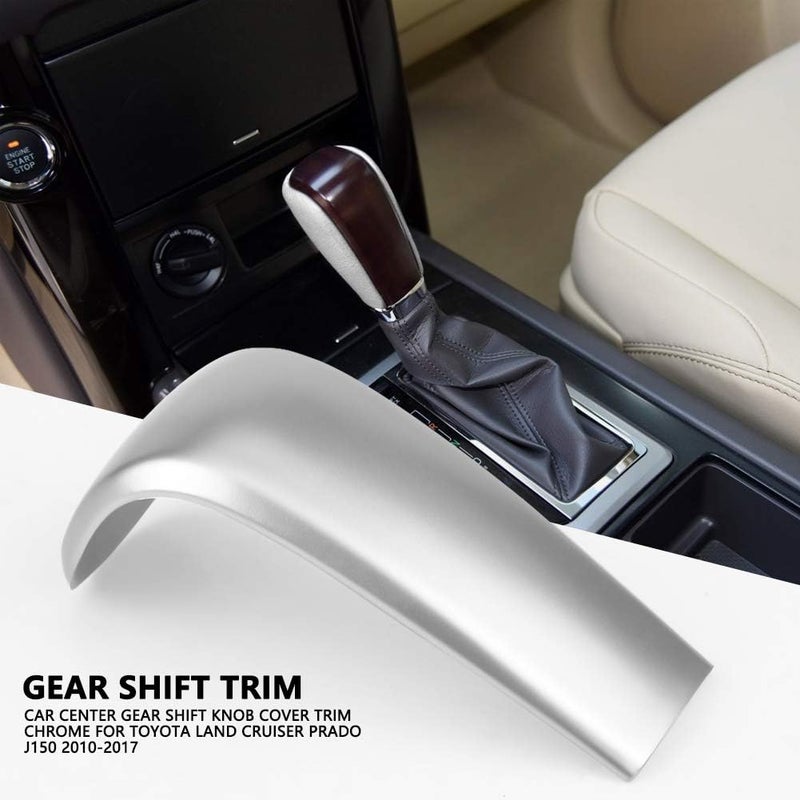 woobles Shift Knob Trim, for Land Cruiser Prado J150 2010-2017, Car Center Gear Shift Knob Cover Chrome Color - Image 2