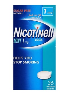 NICOTINELL Nicotinell Lozenge Fresh Mint Flavour, Sugar Free, Stop Smoking Aids, 1 Mg, 36 Pieces  - Image 1