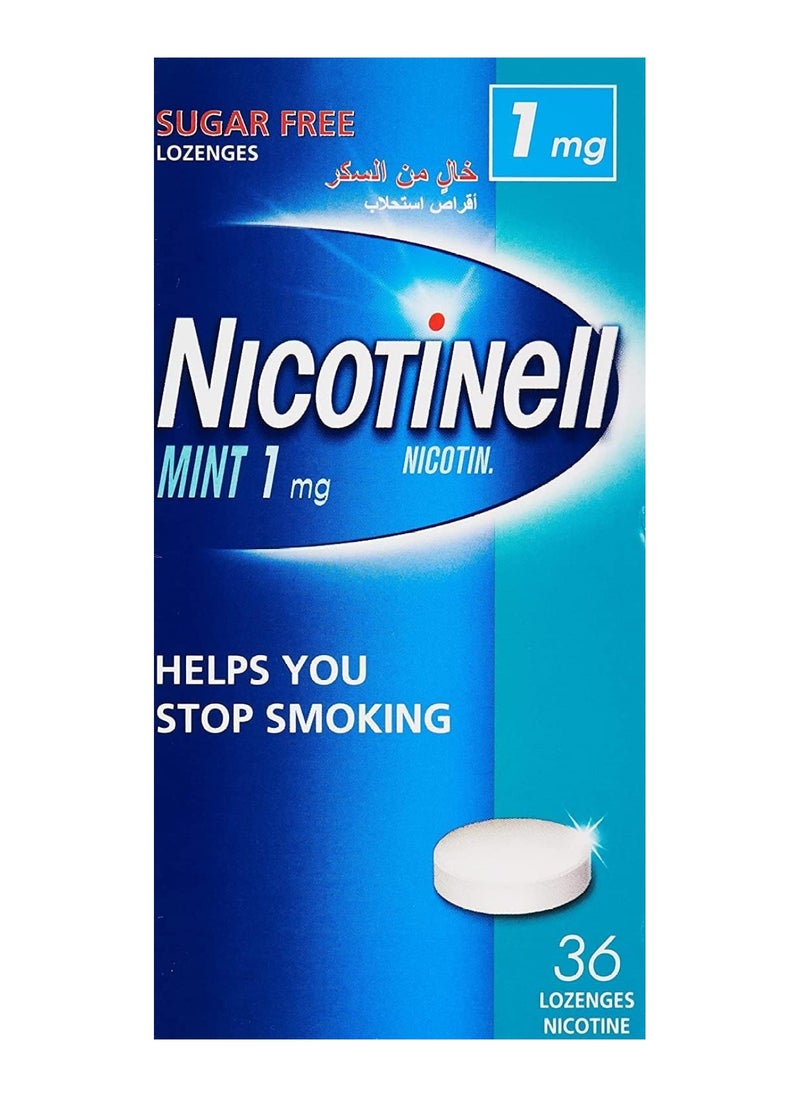 NICOTINELL Nicotinell Lozenge Fresh Mint Flavour, Sugar Free, Stop Smoking Aids, 1 Mg, 36 Pieces  - Image 1