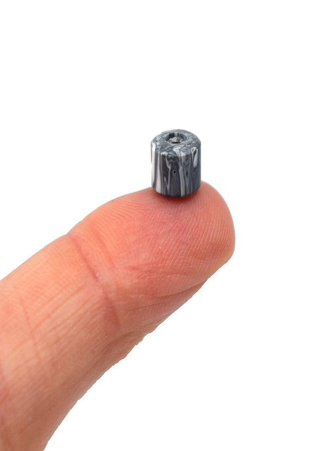 Teak Tuning Apex 71D Urethane Fingerboard Wheels, New Street Shape, 7.7mm Diameter, Ultra Spin Bearings - Made in The USA - Grey & White Swirl Colorway - Image 4