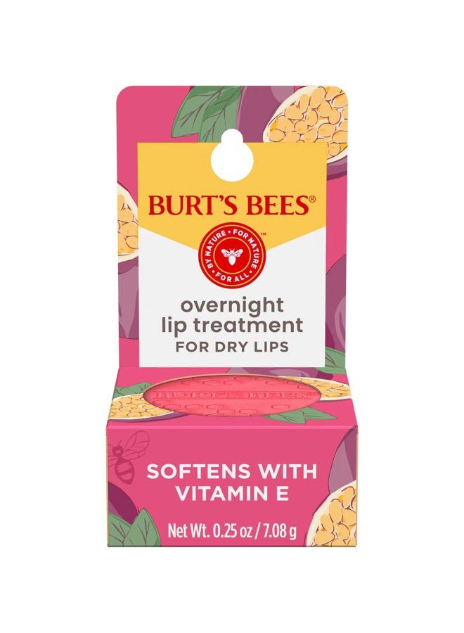 Burt's Bees قناع النوم للشفاه ليلاً، 0.25 أونصة - مرطب، مرطب، مقشر، يقلل من الخطوط الدقيقة، مدعم بالسيراميد، برائحة فاكهة العاطفة - Image 1