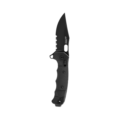 SOG Seal XR Partially Serrated Hard-Use Ambidextrous Pocket Tactical Folding Knife XR Lock CPM-S35VN Steel - Image 1