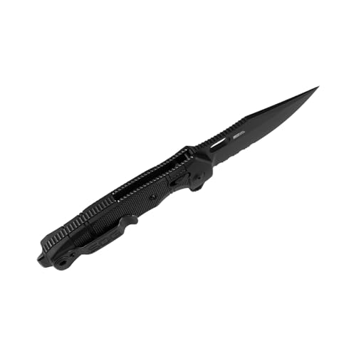 SOG Seal XR Partially Serrated Hard-Use Ambidextrous Pocket Tactical Folding Knife XR Lock CPM-S35VN Steel - Image 4