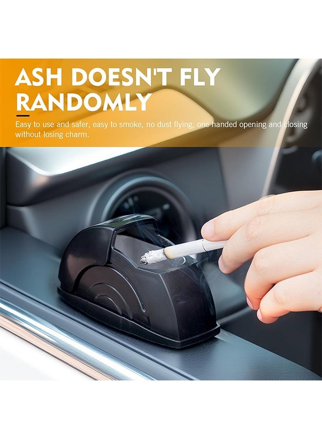 با لوف منفضة سجائر للسيارة، حاوية سجائر محمولة للمركبات مع غطاء محكم، بطانة داخلية قابلة للإزالة من الفولاذ المقاوم للصدأ معزولة، تناسب معظم السيارات والشاحنات والسيارات الرياضية متعددة الاستخدامات، باللون الأسود - Image 5
