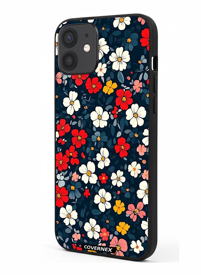 Covernex Apple iPhone 12 Protective Case Cover Printed Featuring Vibrant Meadow Floral Pattern - Image 1