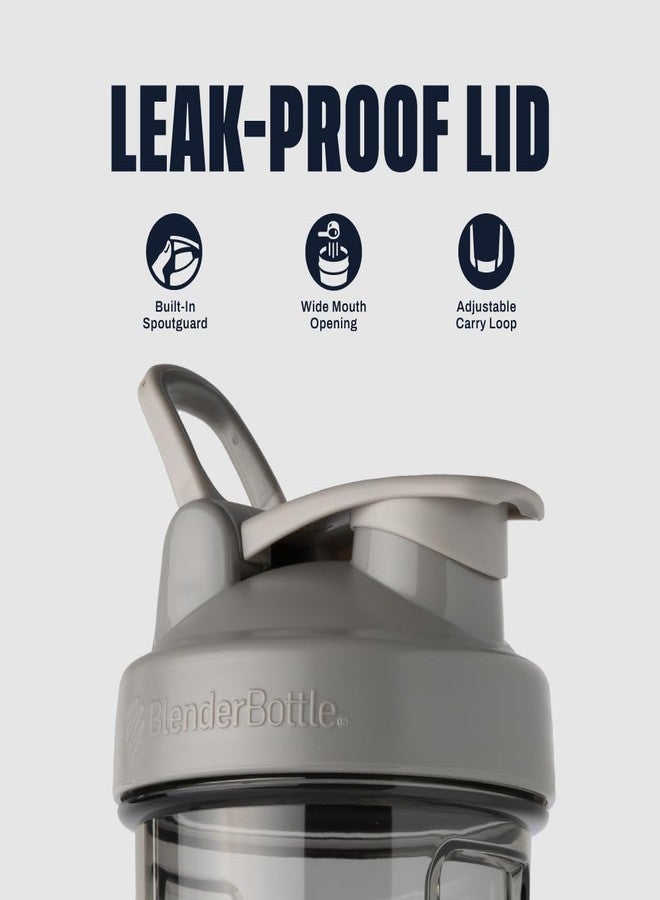 بليندر بوتل زجاجة خلط BlenderBottle من سلسلة Pro، مثالية لمشروبات البروتين ومكملات ما قبل التمرين، سعة 24 أونصة، لون رمادي دخاني - Image 3