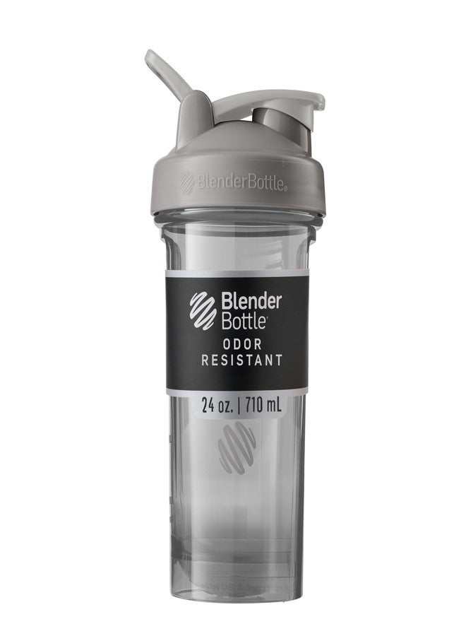 بليندر بوتل زجاجة خلط BlenderBottle من سلسلة Pro، مثالية لمشروبات البروتين ومكملات ما قبل التمرين، سعة 24 أونصة، لون رمادي دخاني - Image 1