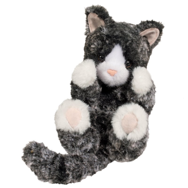 Douglas Lil Baby Black  White Kitten Plush Stuffed Animal