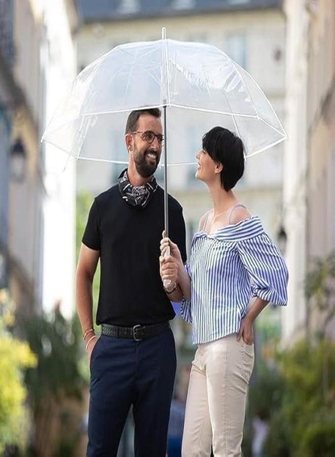 QUALIZA Clear Transparent, Durable Wind-Resistant Umbrella | Special For Windproof Umbrella for Rain-Decoration for Outdoor Events (Pack Of 1) - Image 3