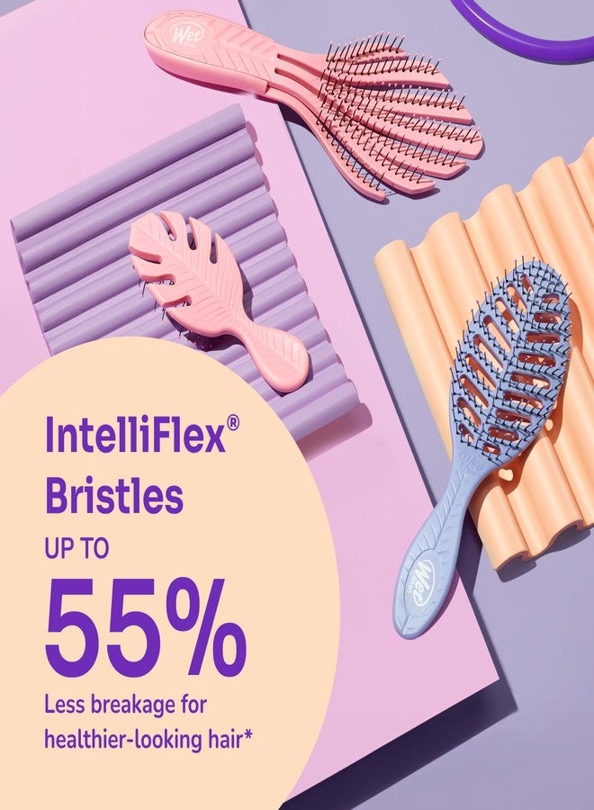 Wet Brush Go Green Paddle Detangler Hair Brush, Green - Ultra-Soft IntelliFlex Detangling Bristles with AquaVent Design For Spreading Hair Treatments Evenly - Pain-Free For Wet & Dry Hair - Image 4