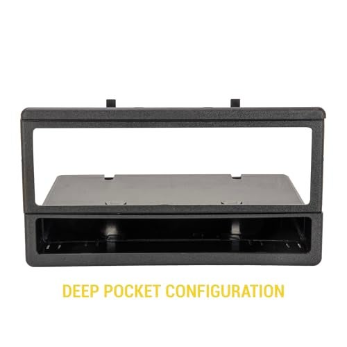 Scosche FD1327B Compatible with 1995-07 Ford / Lincoln / Mercury / Mazda DIN w/Molded Pocket Dash Kit Black - Image 4