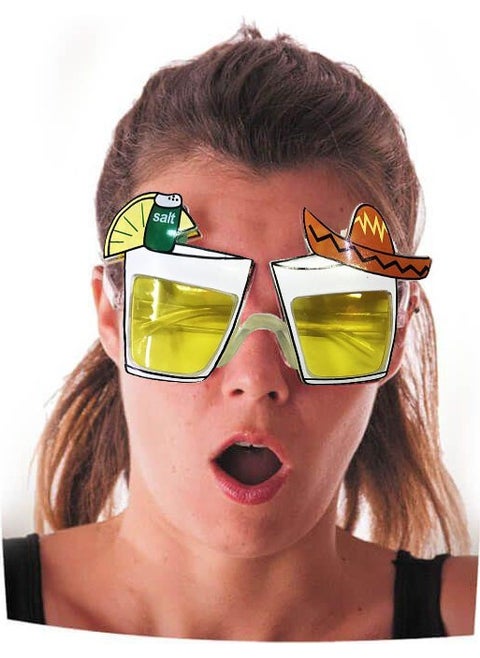Mexican Hat Party Glasses Gold Color