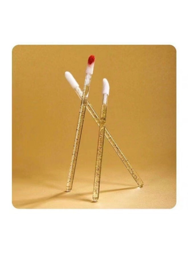 100 Pieces Disposable Lip Gloss Stick Portable  Lipstick Flocked Soft Hair Makeup Lip Liner Brush - Image 2