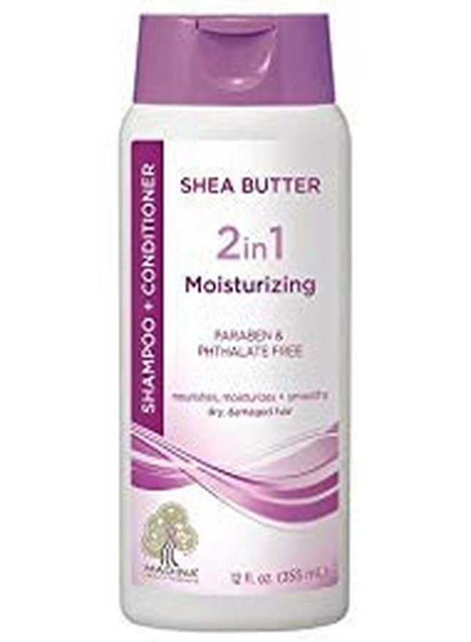 Madina Shea Butter 2 in 1 Moisturizing Shampoo & Conditioner, 12 oz