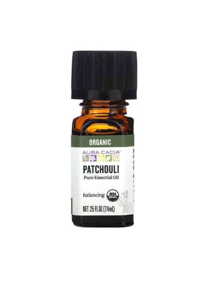 Aura Cacia Pure Essential Oil Organic Patchouli 0.25 fl oz 7.4 ml  - Image 1