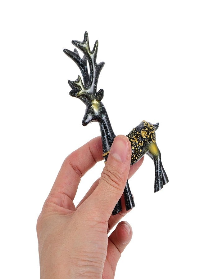 أموسفون تمثال غزال الرنة من الراتنج من آموسفن، زوج واحد، ديكور منزلي ومكتبي، تماثيل، زينة حرفية عائلية () - Image 4