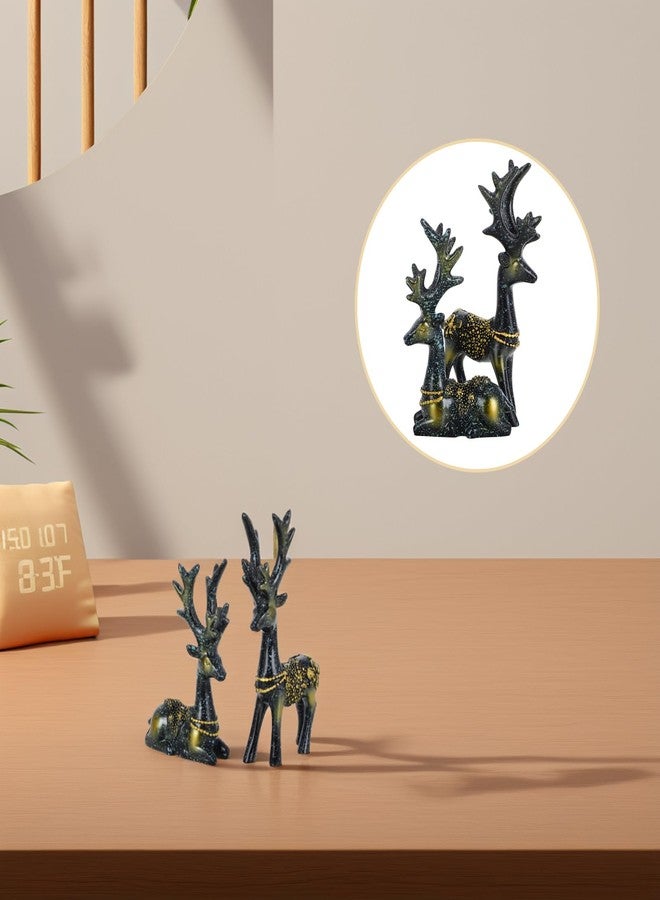 أموسفون تمثال غزال الرنة من الراتنج من آموسفن، زوج واحد، ديكور منزلي ومكتبي، تماثيل، زينة حرفية عائلية () - Image 2