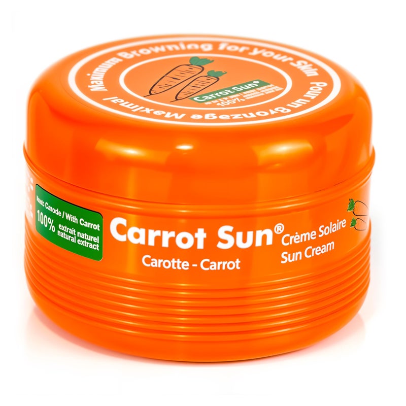 Carrot Sun Tanning Accelerator â€“ 350ml Carotene Intensive Tanning Gel â€“ Natural Extract Sun Cream Tanning Lotion for All Skin Types â€“ Tan Lotion with Carrot Oil for Even Beautiful Skin Coloring - SPF0 - Image 1