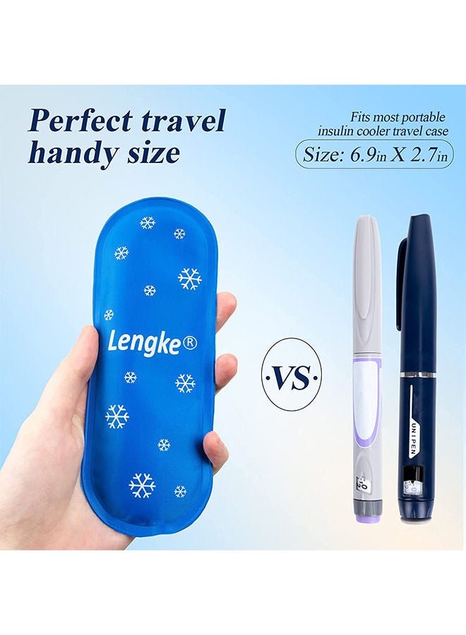 Leng Ke 2pcs Reusable Cooler Ice Packs Suitable for Portable Diabetic Insulin Cooler Travel Case Insulin Cooling Storage Bag - Image 3