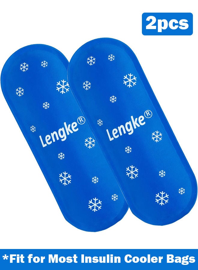 Leng Ke 2pcs Reusable Cooler Ice Packs Suitable for Portable Diabetic Insulin Cooler Travel Case Insulin Cooling Storage Bag - Image 1