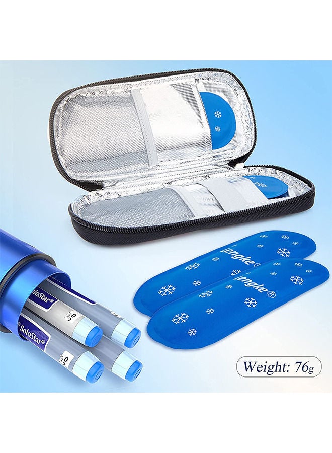 Leng Ke 2pcs Reusable Cooler Ice Packs Suitable for Portable Diabetic Insulin Cooler Travel Case Insulin Cooling Storage Bag - Image 5
