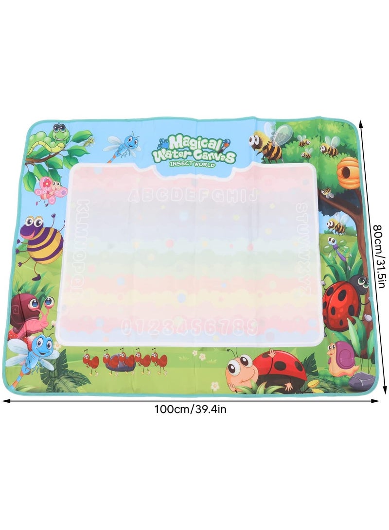 Water Doodle Magic Mat,Larger 100x80cm Water Drawing Painting Pad Educational Toys Birthday Gift for Kids - Forest Insects  - Image 3