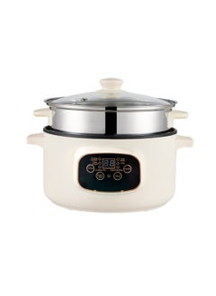 ET-LIFE 5L 1350W Electric Hot Pot with Steamer & Temperature Control - Non-Stick Electric Cooker Shabu Shabu Electric Skillet  Frying Pan Electric Saucepan for Noodles Egg  Steak Oatmeal and Soup  - Image 1