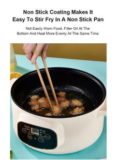 ET-LIFE 5L 1350W Electric Hot Pot with Steamer & Temperature Control - Non-Stick Electric Cooker Shabu Shabu Electric Skillet  Frying Pan Electric Saucepan for Noodles Egg  Steak Oatmeal and Soup  - Image 4
