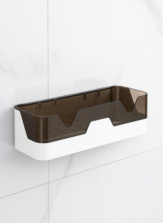 POXEFLIP Bathroom Shelves, No Drilling Bathroom Shelves, Shower Shelf, Plastic Baskets, Wall Mounted Shower Caddy for Kitchens and Bathrooms - Image 1