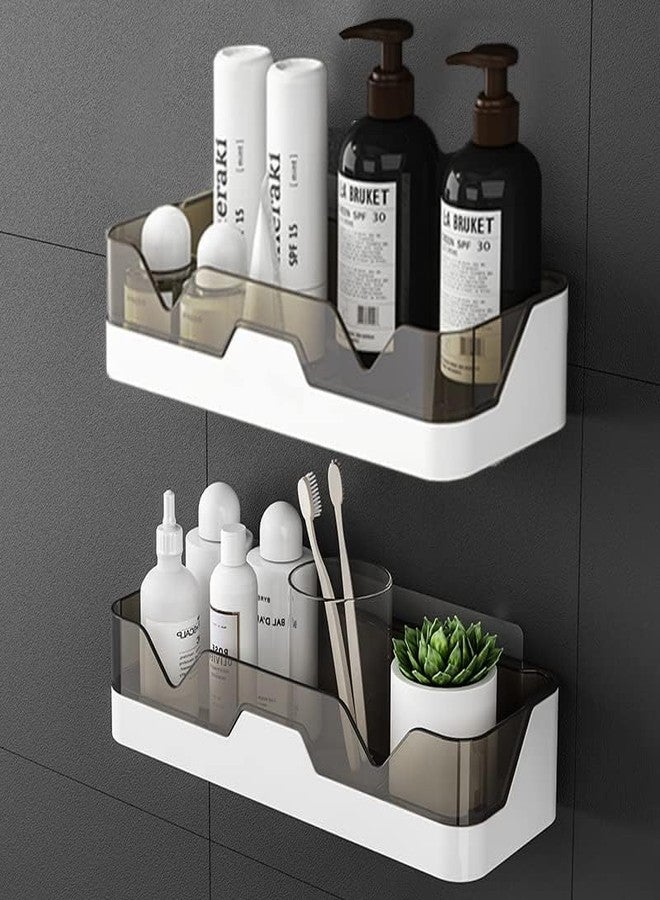 POXEFLIP Bathroom Shelves, No Drilling Bathroom Shelves, Shower Shelf, Plastic Baskets, Wall Mounted Shower Caddy for Kitchens and Bathrooms - Image 3