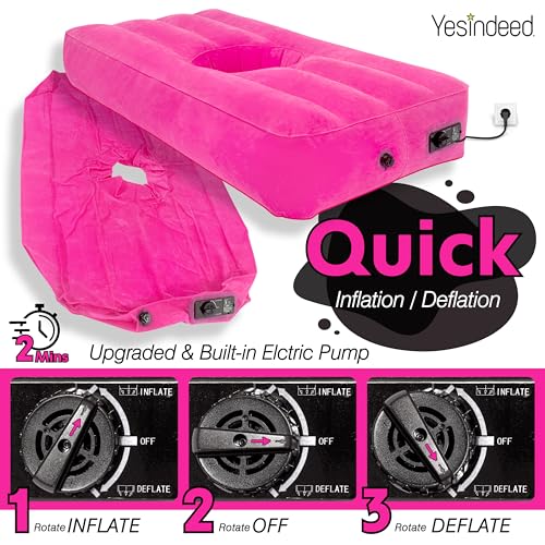 YESINDEED Upgraded BBL Bed with Hole, Inflatable Brazilian Butt Lift Mattress for Post Surgery Recovery - Waterproof Velvet Touch Top Comfortable & Supportive - Carrying Bag and with Built-in Pump - Image 5