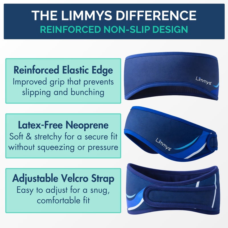 Limmys Swimming Headband for Kids & Adults â€“ Doctor-Inspired Ear Protection, Reinforced Elastic Neoprene Band, Latex-Free Child-Safe Materials, Non-Slip Comfort, Holds Earplugs Securely - Image 3