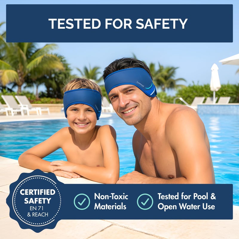 Limmys Swimming Headband for Kids & Adults â€“ Doctor-Inspired Ear Protection, Reinforced Elastic Neoprene Band, Latex-Free Child-Safe Materials, Non-Slip Comfort, Holds Earplugs Securely - Image 5