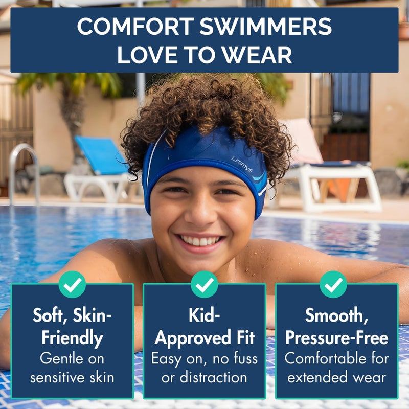 Limmys Swimming Headband for Kids & Adults â€“ Doctor-Inspired Ear Protection, Reinforced Elastic Neoprene Band, Latex-Free Child-Safe Materials, Non-Slip Comfort, Holds Earplugs Securely - Image 4