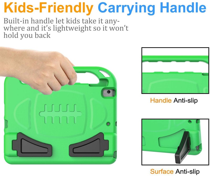 BMOUO Kids Case for iPad 9th/8th/7th Generation, with Built-in Screen Protector, Shockproof Handle Stand Kids iPad 10.2" Case 2021/2020/2019, Green - Image 4