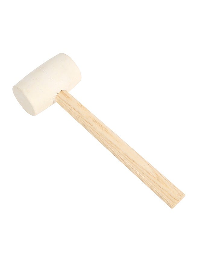 LAWAZIM Rubber Mallet with Wooden Handle - 700g - Non-Marring Shock-Absorbing Hammer for Flooring, DIY, and Construction - Ergonomic Anti-Slip Grip for Home Improvement, Woodworking, and Tent Camping  - Image 4