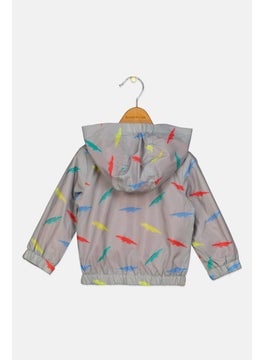 Andy & Evan Toddlers Boy Graphic Print Hooded Jacket, Multicolor  - Image 2