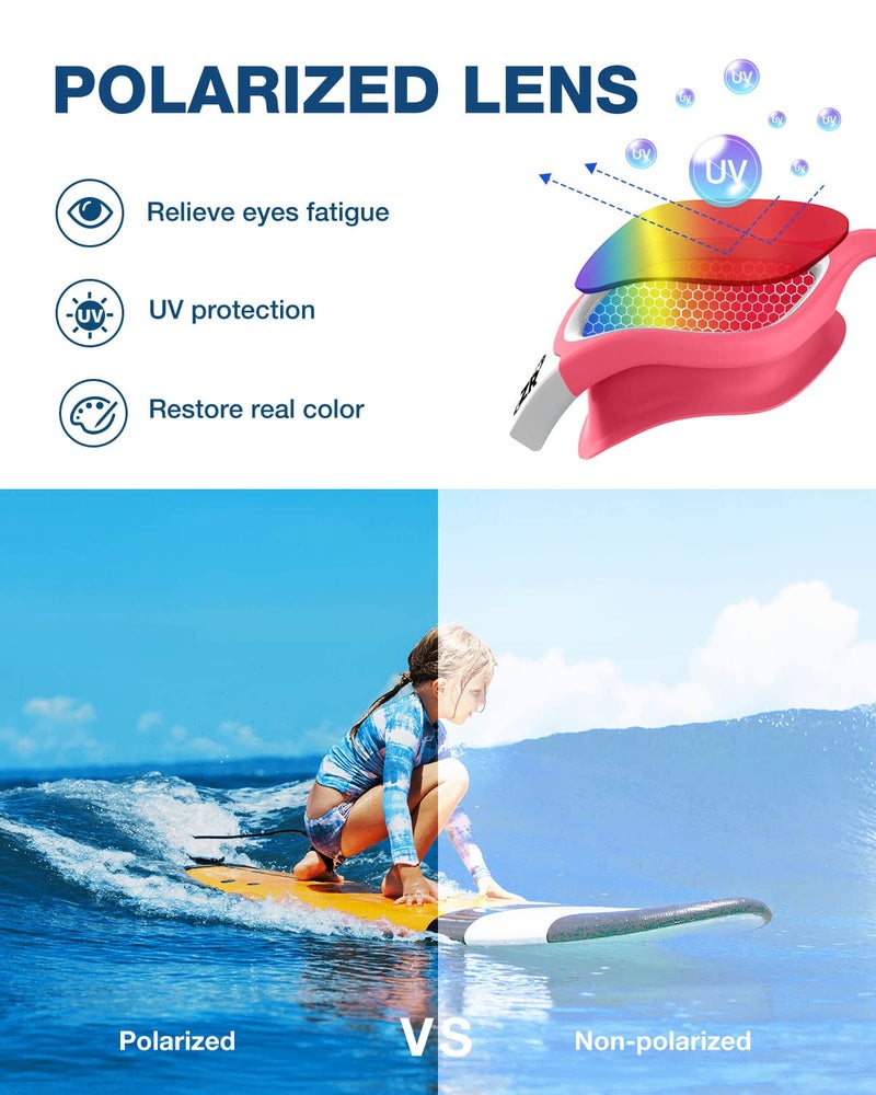 ZIONOR Kids Swim Goggles, G1 MINI UV Protection Anti-Fog Polarized Swimming Goggles for Age 6-14 - Image 2