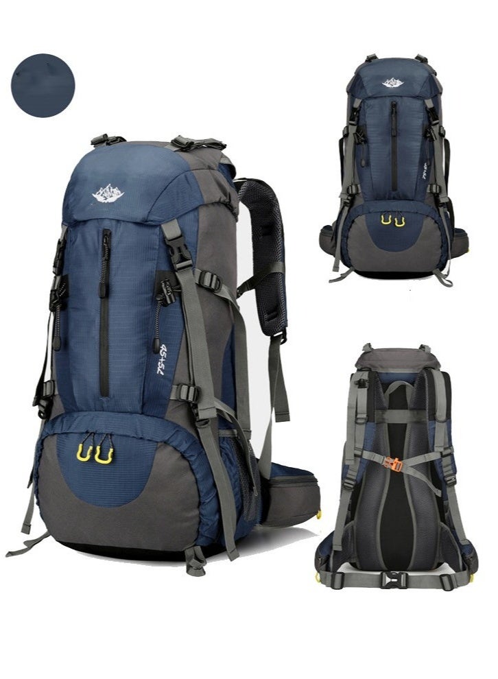 عربست حقيبة تخييم على ظهر الرحلات سعة 50 لترا ، حقيبة ظهر للسفر الرياضي في الهواء الطلق قابلة للطي ، خفيفة الوزن ، مقاومة للماء ، حقيبة ظهر ذات سعة كبيرة ، مناسبة للمشي لمسافات طويلة ، التخييم ، ركوب الدراجات ، المشي لمسافات طويلة ، الصيد ، تسلق الجبال - Image 1