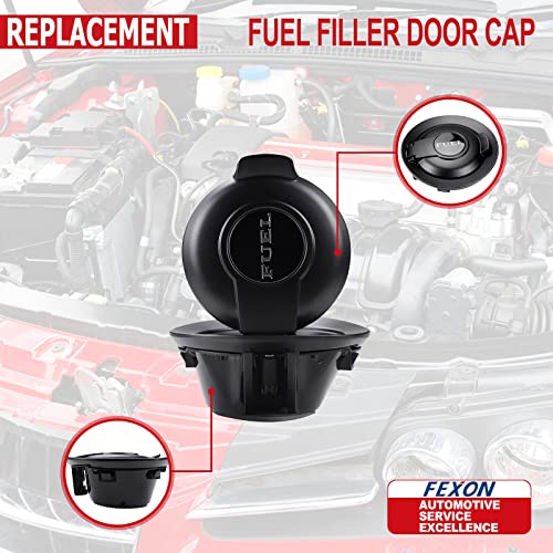 FEXON Fuel Filler Door Cap Cover Replacement for Dodge Challenger 2008-2020, Black Replaces# 68250120AA - Image 4
