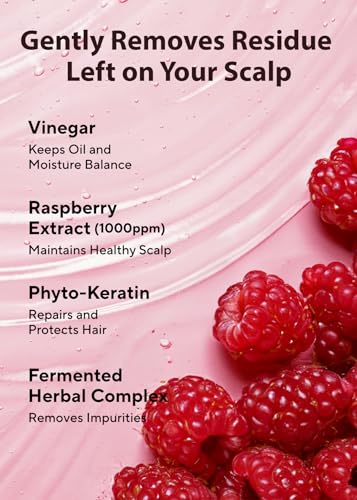 A'Pieu A’PIEU Raspberry Vinegar Hair Shampoo - Dandruff & Clarifying Shampoo with Scalp Treatment. Balances pH, Removes Buildup, Soothes Scalp. Korean Hair Care. 16.9 fl.oz - Image 4