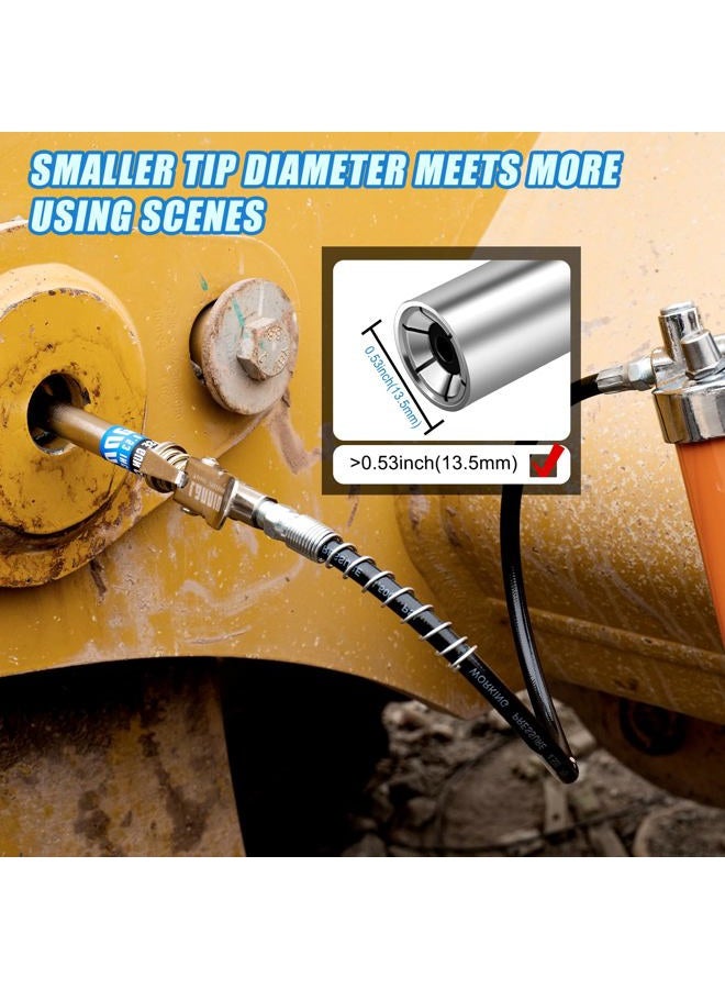 LANNIU موصل مسدس الشحم، موصل شحم سريع التحرير 12000 PSI، متوافق مع جميع مسدسات الشحم 1/8" NPT - Image 3